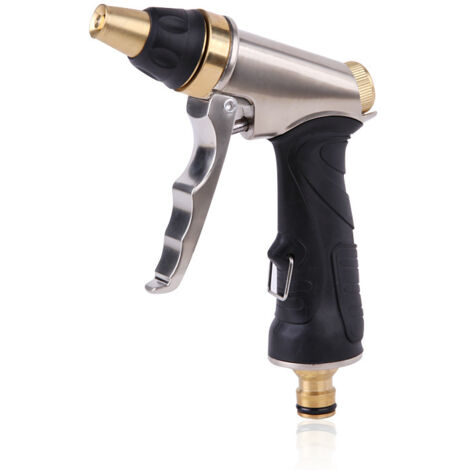 Pistolet à eau en métal haute pression Pistolet à eau 100 % débit d'eau réglable puissant