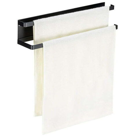 Porte-Serviettes en Acier Inoxydable, Porte Serviette d'invités Auto-adhésif sans perçage, Porte-Serviettes de Bain adhésif avec Crochets pour Salle de Bain (40 cm, brossé） (1/5)