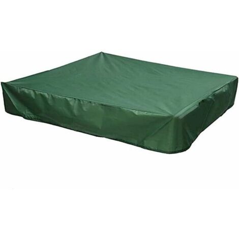 Housse pour piège à sable avec bâche de protection anti-poussière à cordon de serrage, vert (180 x 180 cm) (1/5)
