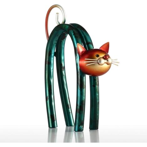 Sculpture en Métal Petit Chat Moderne pour Décoration (1/5)