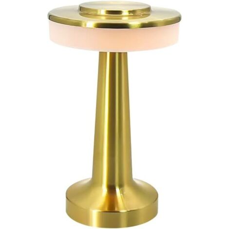 Lampe de Table Sans Fil, Lampe de Bureau Rechargeable, Lampe De Table Gradable avec Capteur Tactile, Luminosité à 3 Niveaux, Lampe de Chevet en Aluminium, pour Table Basses/Restaurants/Chambre (1/5)