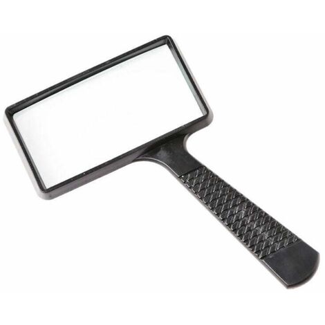 Loupe Portable 10X, Loupe Rectangulaire, Lentille en Verre Résistant aux Rayures pour les Personnes Âgées Lecture, Passe-Temps, Réparation, Observation (1/4)