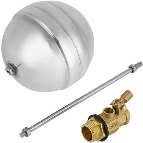 Valeur de la boule flottante, DN15 G1/2 Capteur d'eau à filetage mâle en laiton Valeur de la boule flottante en acier inoxydable (1/5)