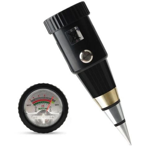 Capteur d'humidité du sol , PH 3-8/humidité 1-8, analyseur testeur d'acidité, détecteur à longue sonde métallique pour plantes (1/4)