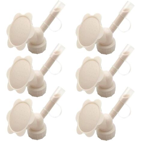 6 pièces 2 en 1 Plastique Sprinkler Buse,Arroseur Bouchon de Bouteille en Plastique Arrosoirs,Buse Darrosage Jardin Fournitures (1/5)
