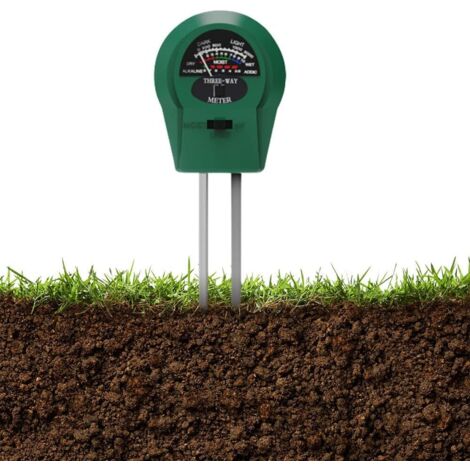 Soil Tester Kit, Testeur de Sol Testeur de Sol Mètre, Testeur d'Humidité/Lumière/PH du Sol (Pas Besoin de Batterie) (1/5)