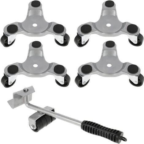 Kit de Deplace Meuble Lourd sans Effort Lève-Meubles Robuste avec 3 Rouleau Outil Déménagement Meubles pour Déplacement Meubles Appareils Électriques (1/5)