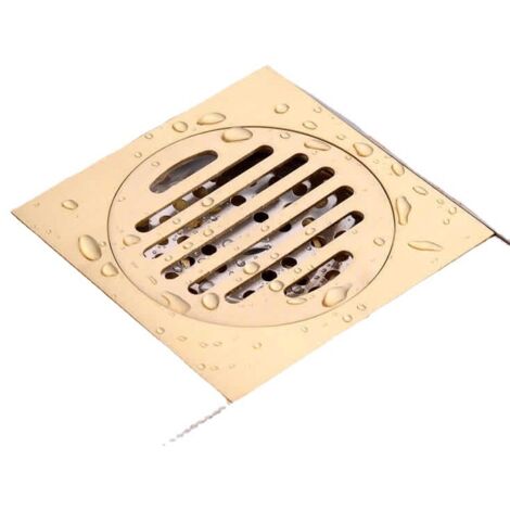 Drain de douche de sol de salle de bains, évacuation des déchets de sol Anti-odeur, baignoire, douche, drainage carré en acier inoxydable (1/5)