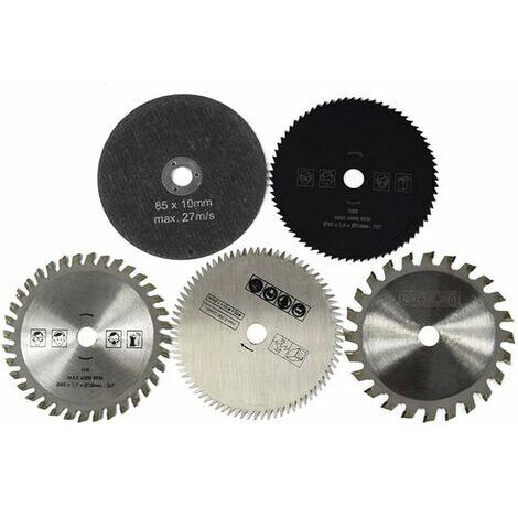 Feuilles coupées en alliage Circulaire de 85 MM en HSS 5pcs (1/5)