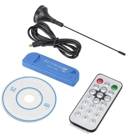 Clé récepteur de carte Tv numérique Sdr + Dab + Fm Dvb-T Rtl2832U + FC0012, Usb 2.0, Tuner de télévision numérique, Usb Fm + Dab + Dvb-T + Sdr (1/5)