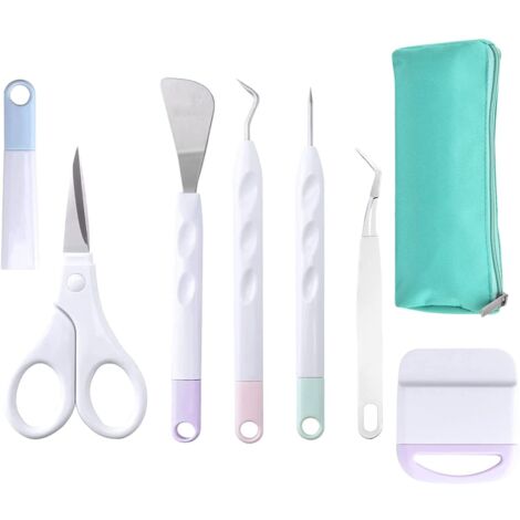 Outils de désherbage Ensemble d'outils de désherbage en vinyle Outil de traçage Ensemble d'outils de désherbage de base pour scrapbooking, croquis (7 pièces) (1/5)