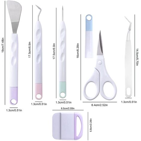 Fdit ensemble d'outils de désherbage 6 pièces vinyle désherbage outils Kit pelle ciseaux