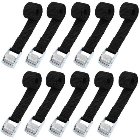 Sangle d'arrimage 10 pièces, sangles de cargaison, attache à boucle à came pour kayak d'arrimage (1/5)