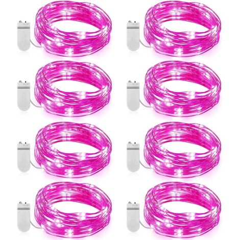 8 Pack Fairy Lights 7.2ft 20 Leds Alimenté par batterie String Lights Mini Led String Lights Scintillement (1/5)