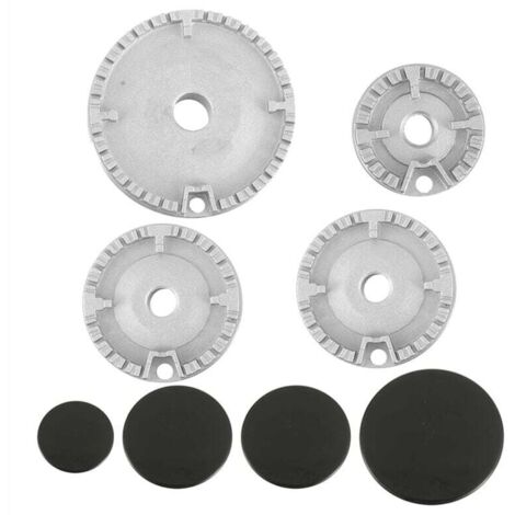 Kit Remplacement 8 Couronnes Brûleurs Gaz pour Plaques Cuisson et Fours Capuchons Flamme Universel
