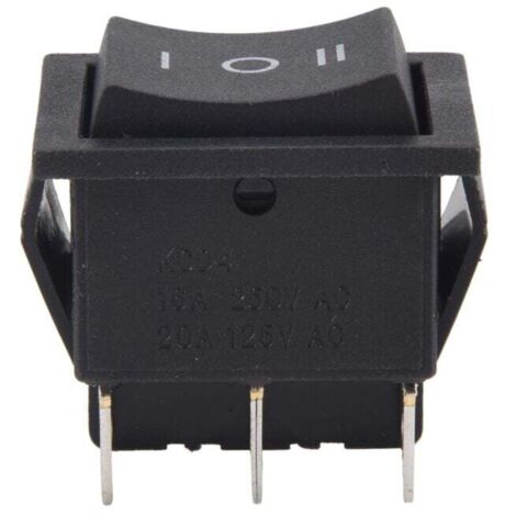 Interrupteur à Bascule 3 Positions 6 Broches 250V AC 16A 125V AC 20A Profil Bas (1/4)