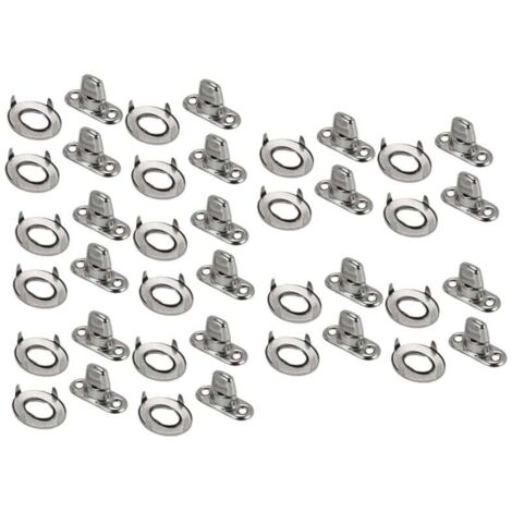 20 Attaches Tournantes En Acier Inoxydable – Boutons Pression Métal Pour Toile – Neuf