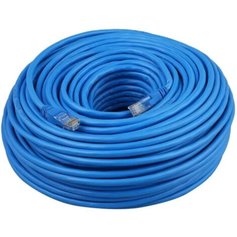 Câble Ethernet Plat Cat6 RJ45 1000Mbps Longueur 50M Raccordement Réseau