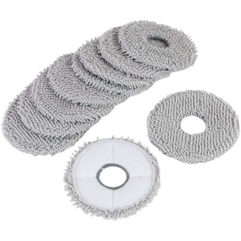 Lot de 10 Serpillères Lavables pour Robot Aspirateur Compatible avec Modèles L10s L20 et X10 (1/4)