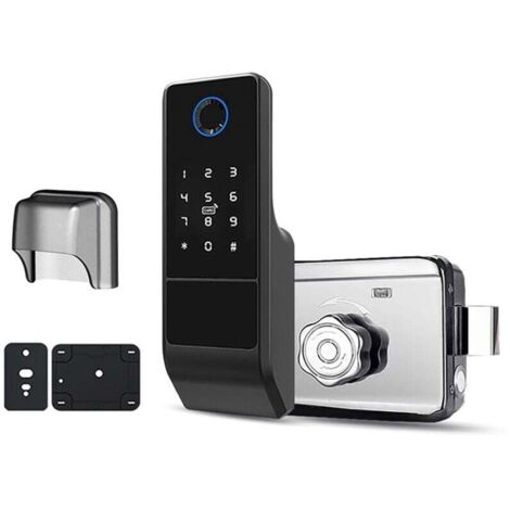 Serrure Porte Intelligente Étanche Wifi Mot de Passe Numérique Double Empreinte Digitale pour Porte Extérieure (1/4)