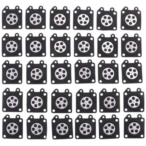30 Pièces de Carburateur Tampons Membrane pour Tronçonneuse Modèles 2500 3800 4500 5200 5800 (1/4)