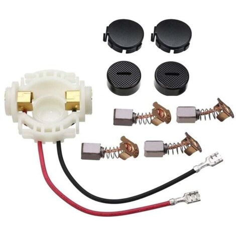 Ensemble Porte Balais Charbon Compatible Noir Blanc Remplacement Moteur Électrique (1/4)
