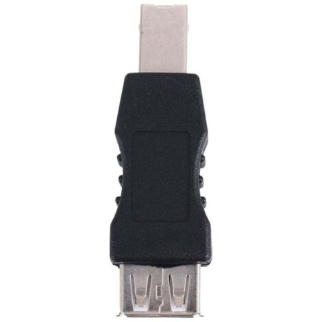 Adaptateur USB Imprimante Type B Mâle Noir Ton Argent (1/4)