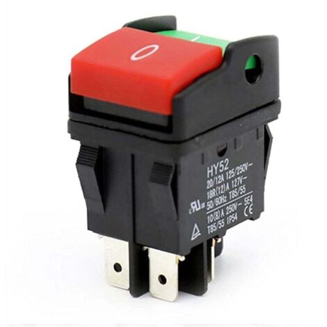 Interrupteurs À Bouton Poussoir Industriels 4 Broches Avec Voyant Lumineux 125 250 Volts (1/4)