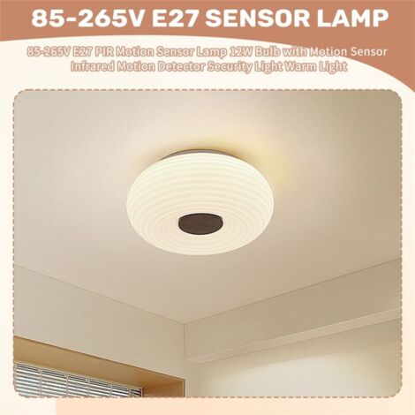 Ampoule LED E27 Avec Détecteur De Mouvement PIR – Automatique – Pour éclairage Extérieur Ou Couloir