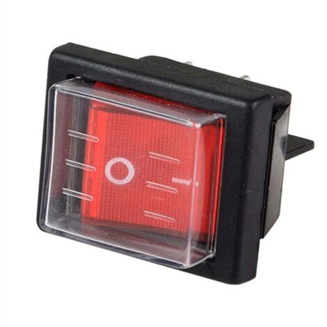 Interrupteur à Bascule Étanche SPST 4 Broches 36 X 29 mm pour Aspirateurs Industriels avec Couvercle (1/4)