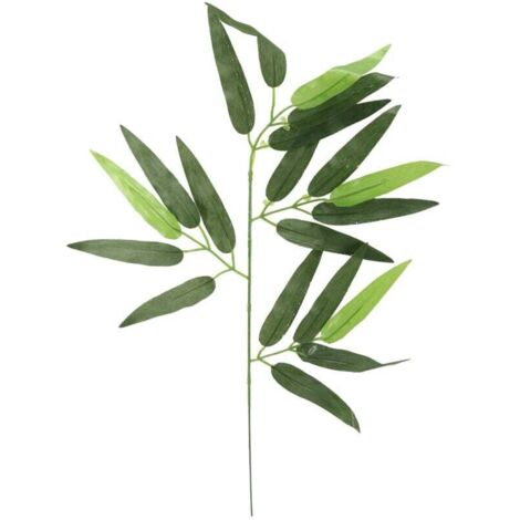 50 Feuilles Artificielles de Bambou Vert Décoration Plantes Fausses pour Intérieur Extérieur (1/4)