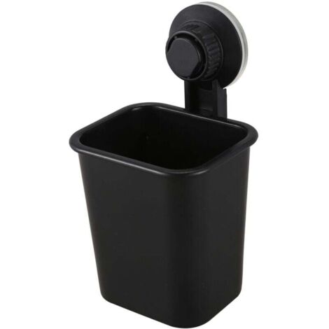 Ventouse Support Brosse À Dents Porte-Gobelet Porte-Dentifrice Rangement Salle de Bain Cuisine Noir (1/4)