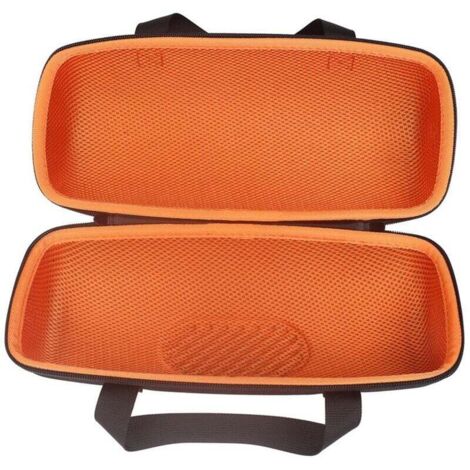 Housse de Protection pour Enceinte Portable Sans Fil Noir et Orange (1/4)