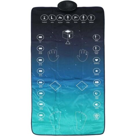 Tapis de Prière Électronique Adulte avec Guidage LED pour Ramadan et Culte Musulman