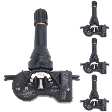 Capteur Pression Pneus 4 Pièces TPMS Compatible J10 J11 NV200 Leaf Juke Note Granta