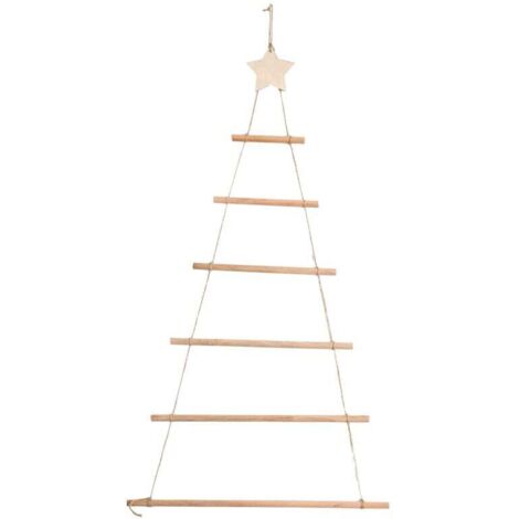 Décoration Murale Arbre de Noël en Bois pour Ornements de Noël (1/4)