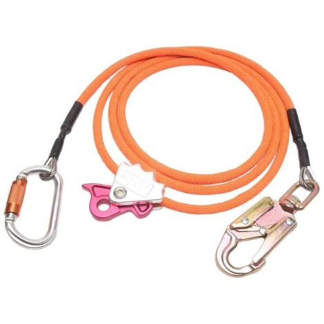 Kit Corde D'Escalade Avec Câble Acier 12mm - Longueur 2,4m / 3m / 3,6m Pour Arboristes Et Grimpeurs