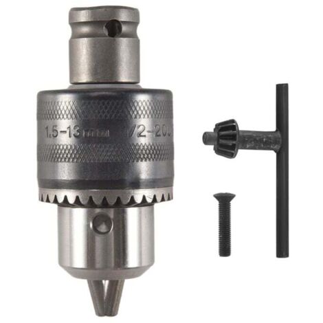 Adaptateur Mandrin Perceuse 1 5 à 13 Mm 1 2 Pouce Clé à Choc pour Perceuses Électriques (1/4)