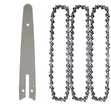 Guide de Chaîne Tronçonneuse 6 Pouces Lame Portable Mini Scie Électrique Élagage Jardin Bûcheronnage Accessoire (1/4)
