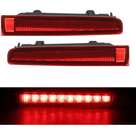 2 Pièces Troisième Feu Stop Haute Porte Arrière Lampe pour Volkswagen T5 T6 2003-2016 Rouge (1/4)