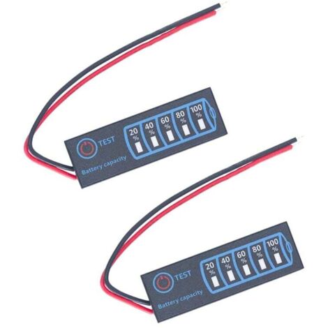 Indicateur de Niveau Batterie 3S Lithium Fer Phosphate Plomb Acide Capacité Mètre 2 Pièces (1/4)