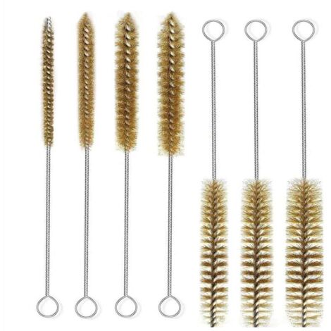 Ensemble de 7 Brosses de Nettoyage pour Tuyaux Métalliques Bouteilles en Laiton (1/4)