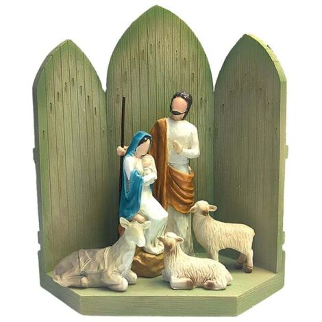Statue de la Nativité Jésus Tabernacle Sculpture Cadeau Magique Bible Noël
