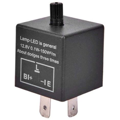 Relais Clignotant Electronique LED Réglable Universel Moto Voiture (1/4)