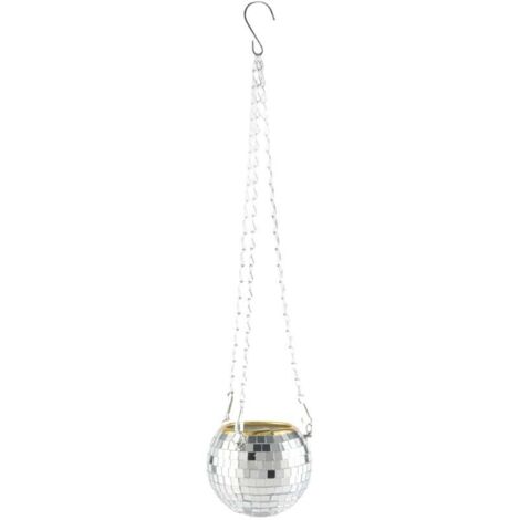 Miroir Décoratif Réflecteur Boule Disco pour Jardin Extérieur Pots de Fleurs Suspendus (1/4)