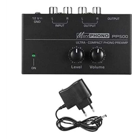 Préamplificateur Phono Compact avec Contrôle de Volume et Prise USB pour Platine Vinyle (1/4)
