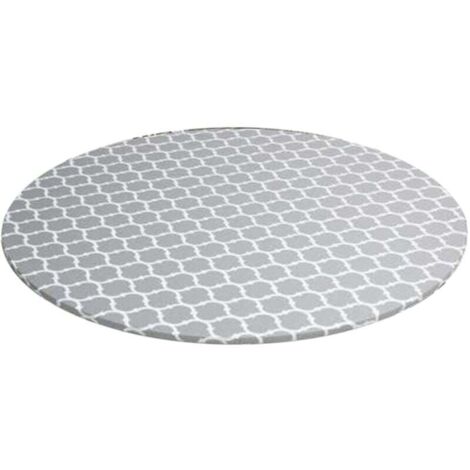 Nappe Ronde Étanche en PVC avec Bord Élastique Housse de Table Intérieur Extérieur