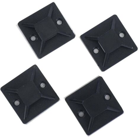 100 Pièces Support Auto-Adhésif Câble 20 x 6mm Base Fixation (1/4)