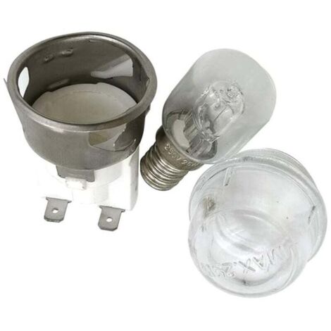 2 Lampes Four Haute Température 300°C E14 25W 250V avec Douilles Céramique (1/4)