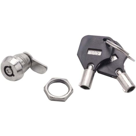 Serrure À Came Tubulaire De Sécurité Pour Porte De Cabinet Avec Clés Quart De Tour (1/4)